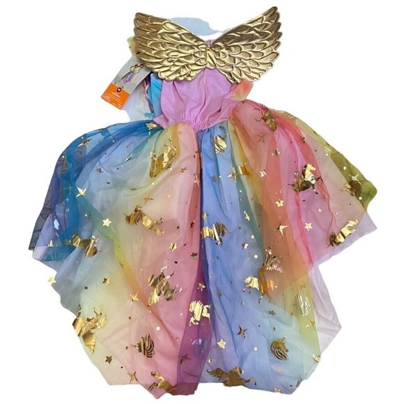 Target Rainbow Unicorn Halloween Costume Dress Headpiece Hyde & EEK! Size M - Picture 6 of 7